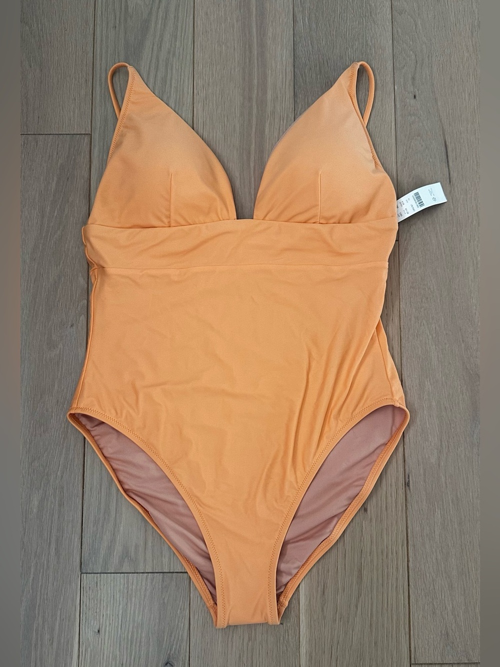 J Crew peachy orange adjustable strap one piece size 14